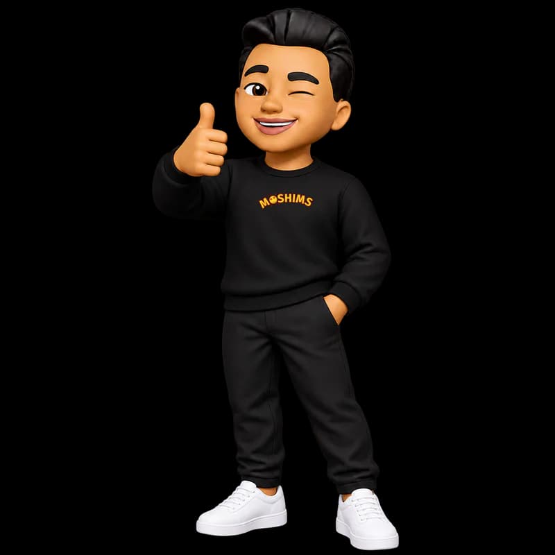 The Moshims mascot giving a thumbs up