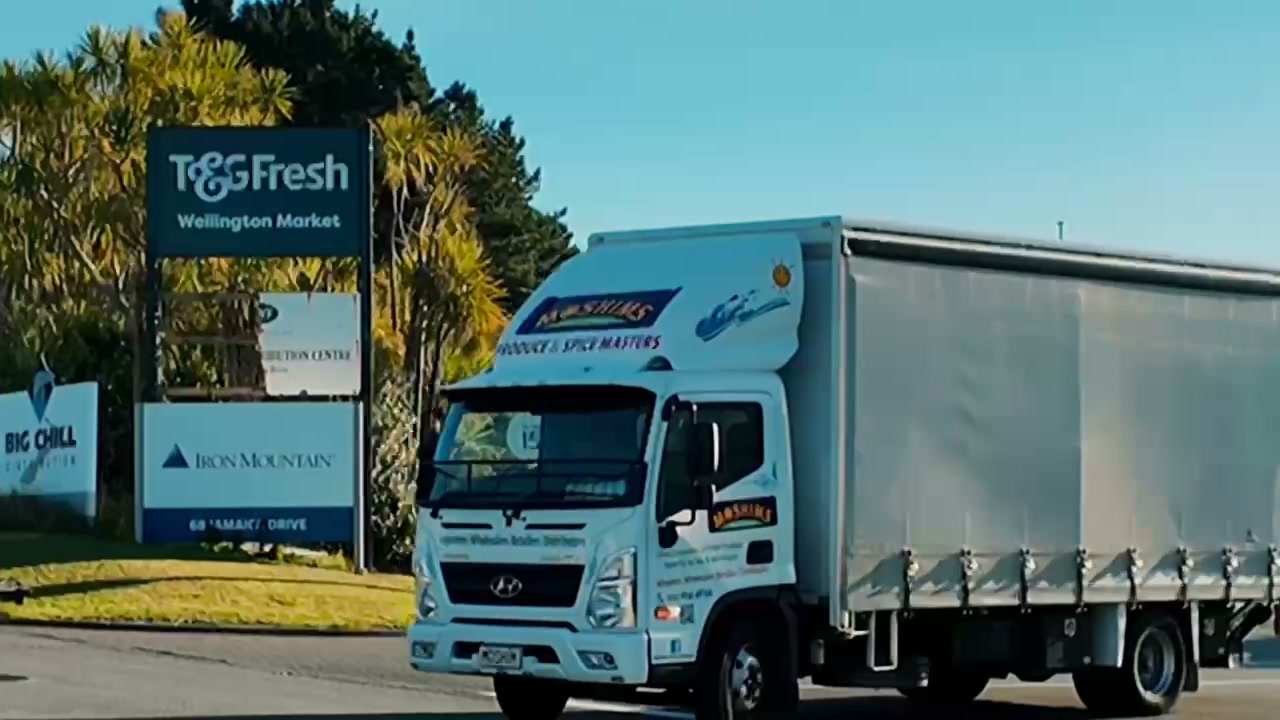 The Moshims truck at T&G Fresh, Wellington Markets